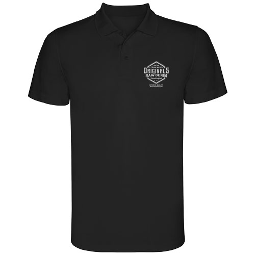 Monzha sportowa koszulka męska polo z krótkim rękawem Czarny R04043O1 (1)