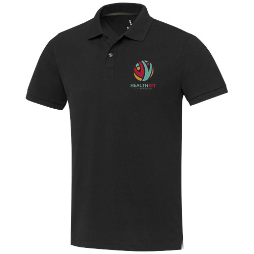 Emerald koszulka polo unisex z recyklingu z krótkim rękawem Czarny 37539909 (1)