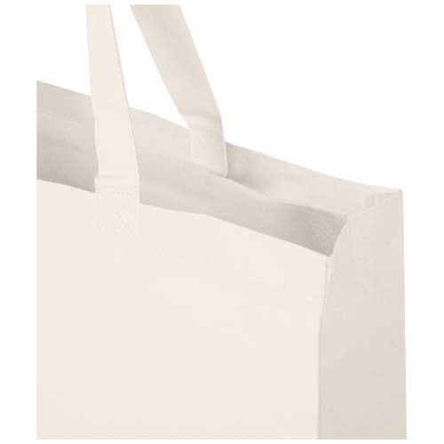 Odessa duża torba na zakupy z bawełny z recyklingu z certyfikatem GRS 220 g/m² Naturalny 12073406 (4)