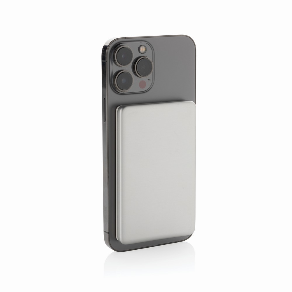 Power bank 5000 mAh, ładowarka bezprzewodowa 5W Orion Srebrny P322.6002 (5)