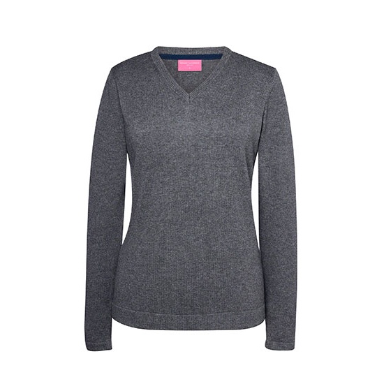 Damski sweter z dekoltem w serek Charcoal BR2307-813993 