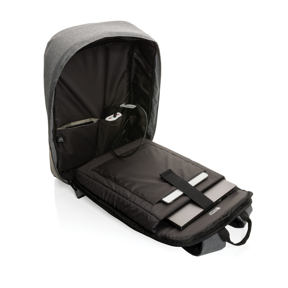 Plecak chroniący przed kieszonkowcami Swiss Peak AWARE™ RPET Szary P763.132 (1)