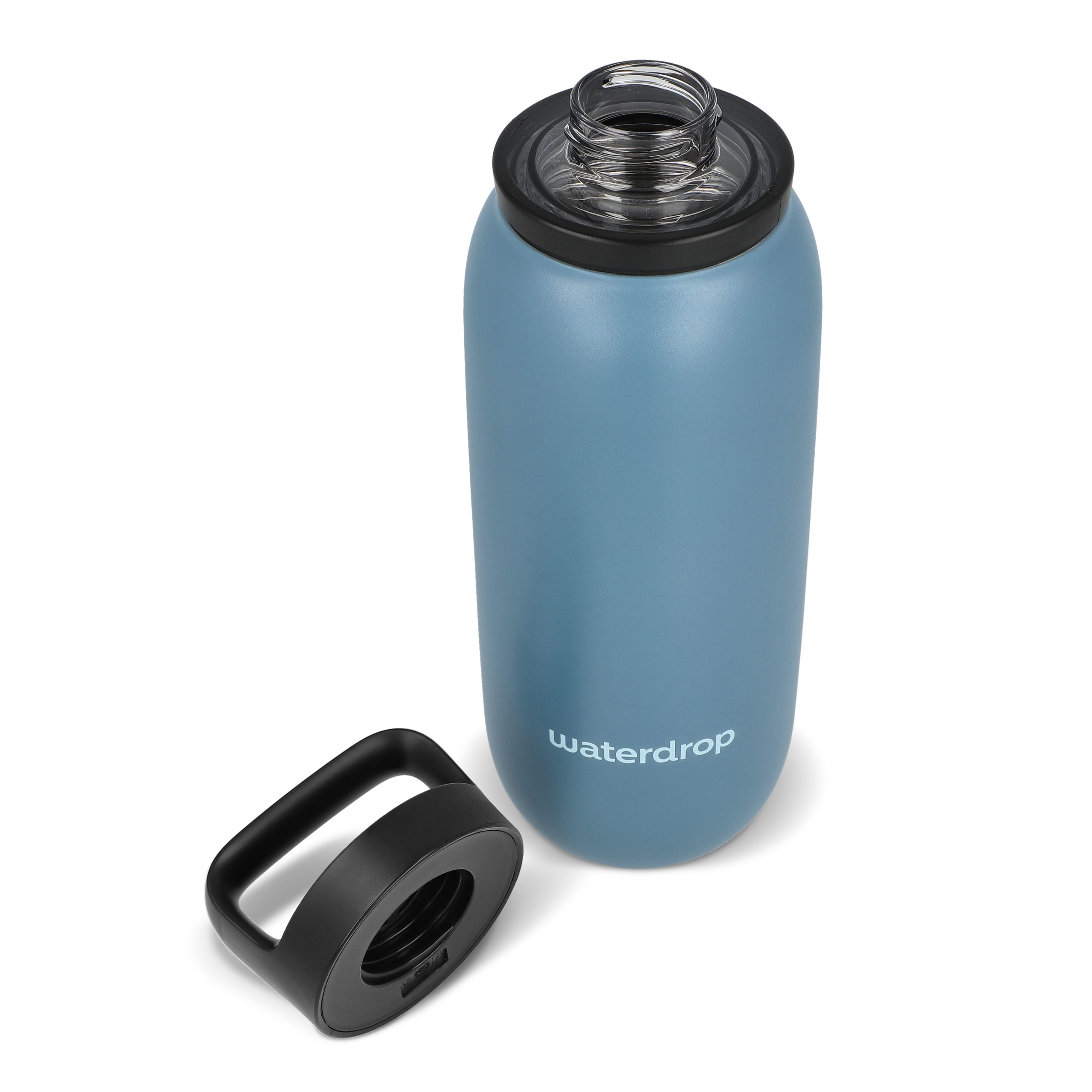 Termiczna butelka uniwersalna Waterdrop z ustnikiem 600 ml Niebieskoszary LT47000-N0065 (2)