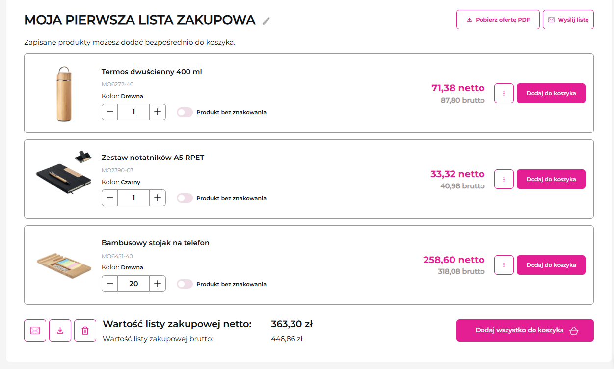 Nowa funkcja w OpenGift: Listy zakupowe dla łatwiejszego planowania