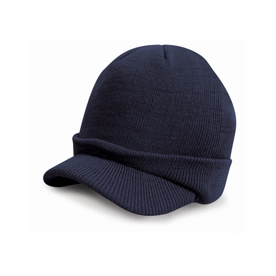 Czapka Dzianinowa Akrylowa z Daszkiem Navy RC60-457835 