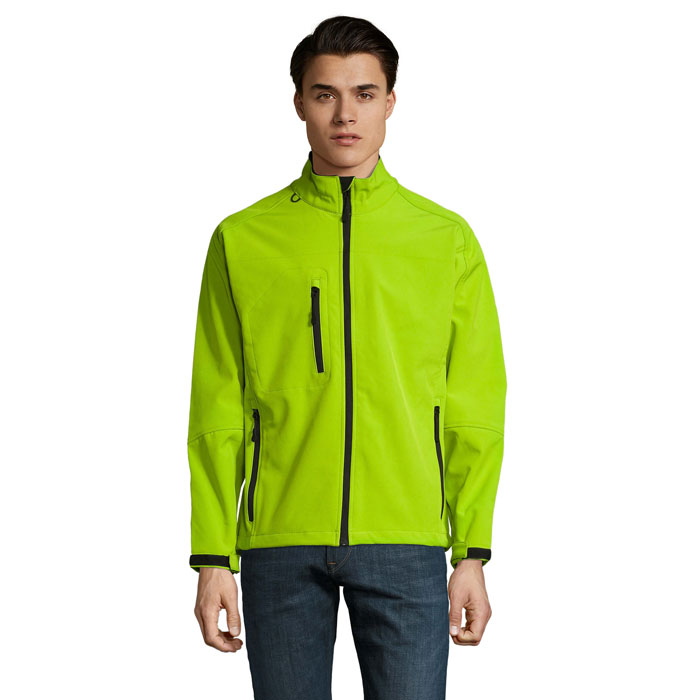RELAX Męski softshell 340g Zielony Absynt S46600-GA-3XL 