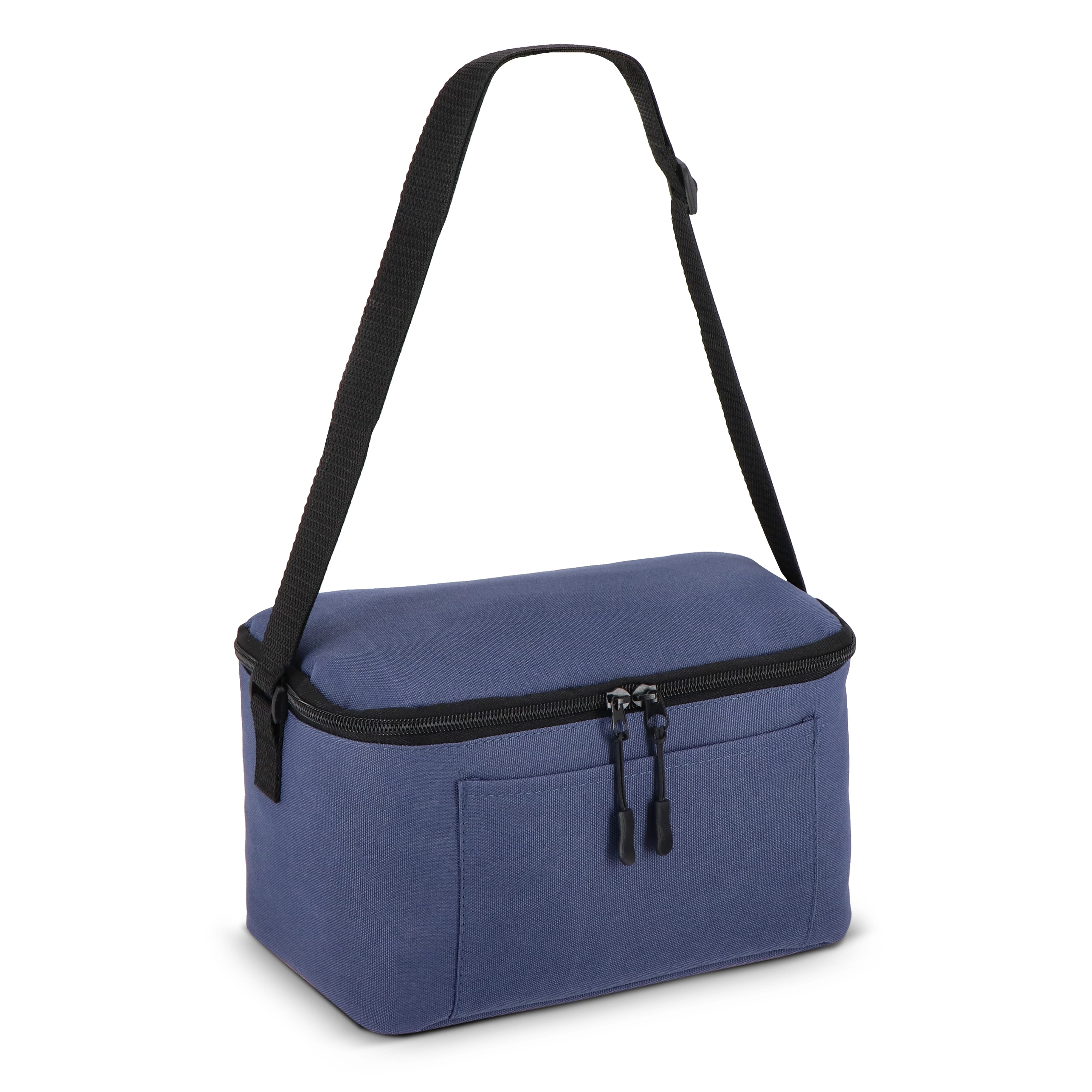 Gadżet reklamowy - Torba termoizolacyjna R-PET 600D na 6 puszek 25 x 14,5 x 15,5 cm 5 l