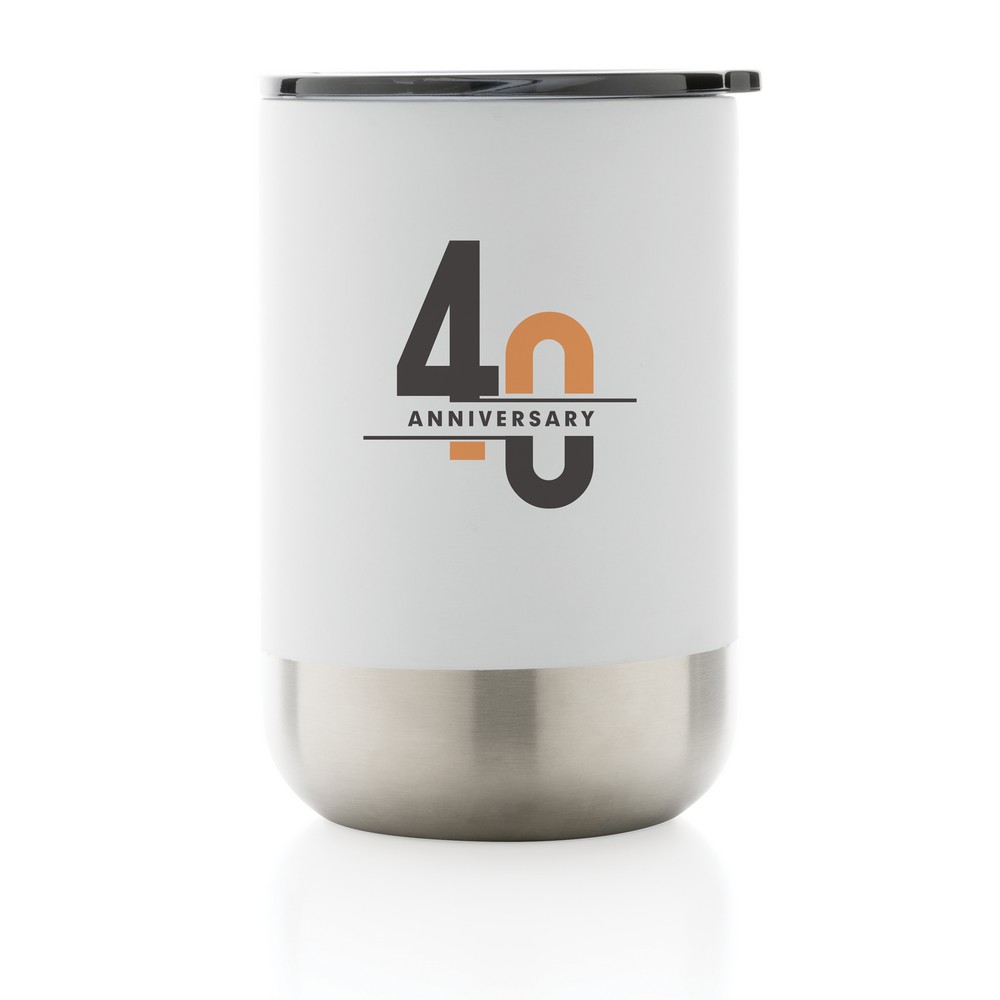 Kubek termiczny 360 ml, stal nierdzewna z recyklingu Biały P433.063 (4)