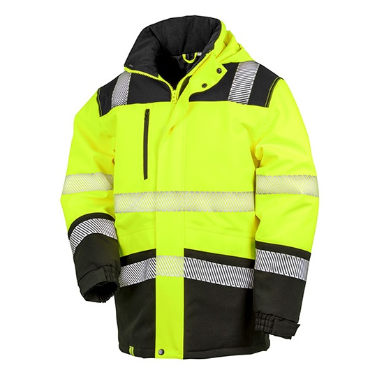 Kurtka Softshell Wodoodporna Odblaskowa - Fluorescent Orange & Black Fluorescent Yellow RT475-578586 