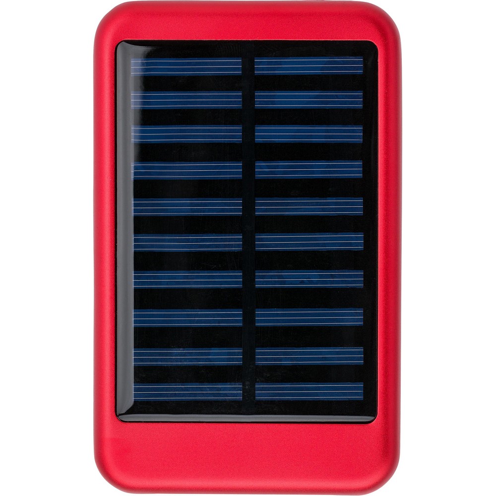 Power bank 4000 mAh z ładowarką słoneczną Czerwony VA274-05 (6)