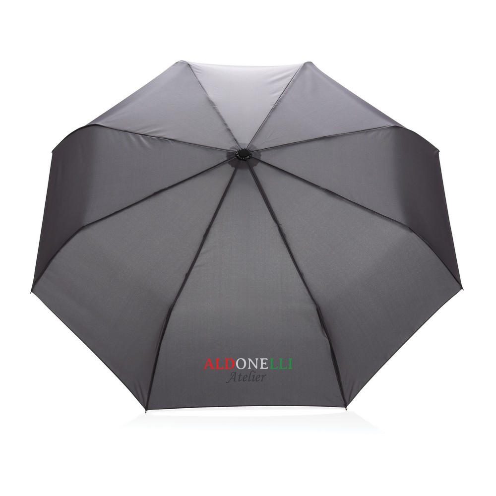 Bambusowy parasol automatyczny 21" AWARE™ RPET Szary P850.612 (7)