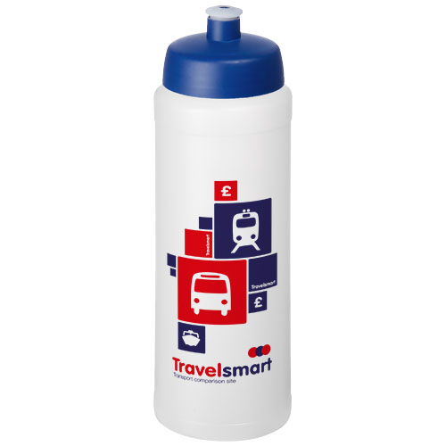 Bidon Baseline® Plus o pojemności 750 ml ze sportowym wieczkiem i uchwytem Przezroczysty-Niebieski 21068917 (1)