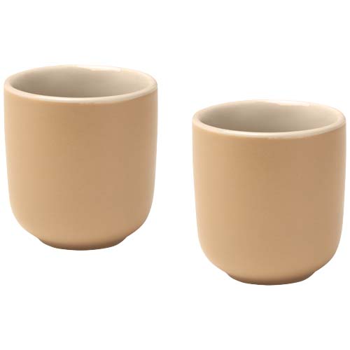 Male filiżanki ceramiczne do espresso o pojemności 90 ml - zestaw 2 sztuk Owsianka 12639707 