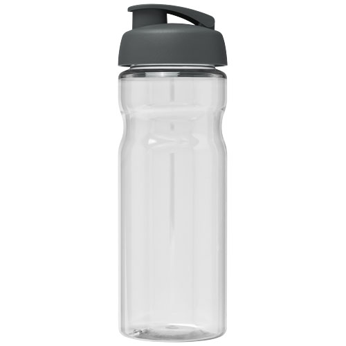 Bidon H2O Base® o pojemności 650 ml z wieczkiem zaciskowym Przezroczysty-Szary 21004523 (2)