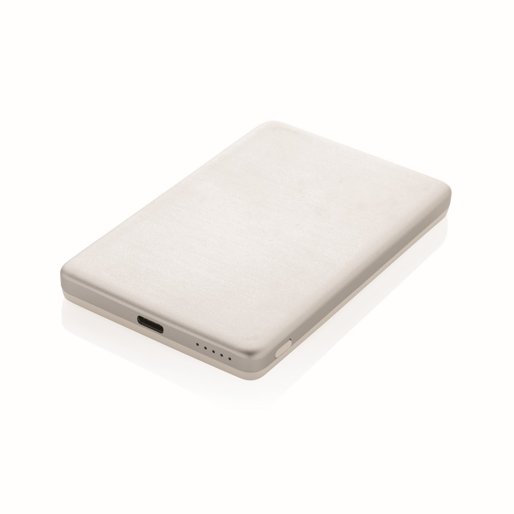 Power bank 5000 mAh, ładowarka bezprzewodowa 5W Orion Srebrny P322.6002 (10)