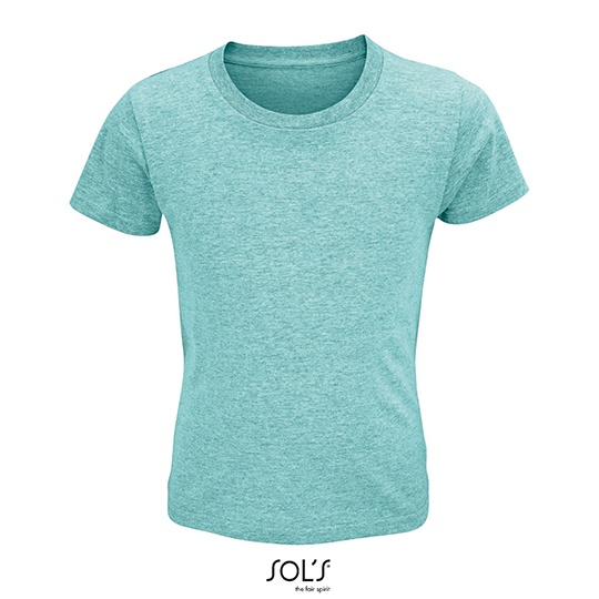 T-shirt Dziecięcy Krótki Rękaw Bawełna Organiczna Heather Light Green L03580-544957 